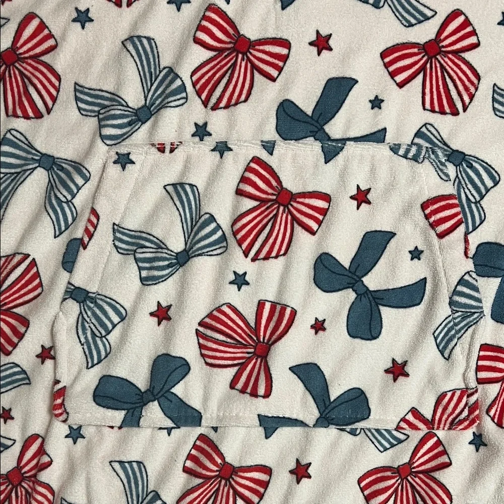 Towel Bathing Suit Cover up Throwzy Patriotic Bow Swim - Picture 4 of 7